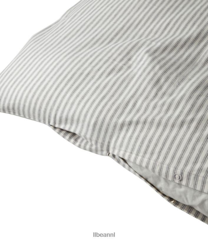 L.L.Bean unisex ultrazacht comfort flanellen dekbedovertrek collectie streep veldspaat beddengoed VT0644489 - Image 3