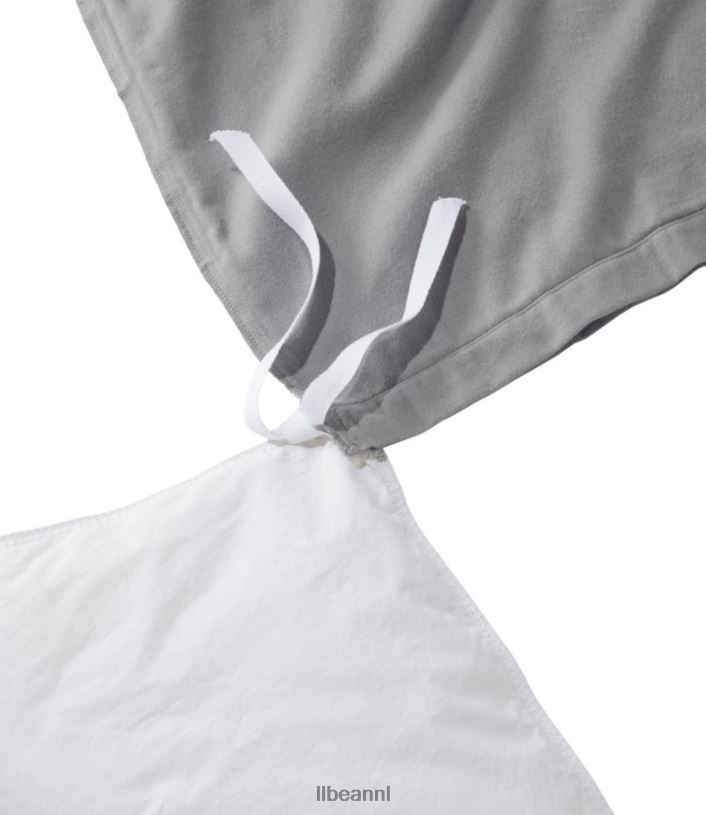 L.L.Bean unisex ultrazacht comfort flanellen dekbedovertrek vorstgrijs beddengoed VT0647333 - Image 2