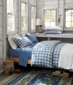 L.L.Bean unisex ultrazacht comfort flanellen laken plat grijs gemêleerd beddengoed VT0647138 - Image 4