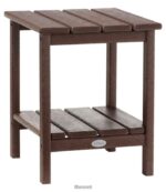 L.L.Bean unisex vierkante bijzettafel voor alle weersomstandigheden mahonie achtertuin en terras VT0646811