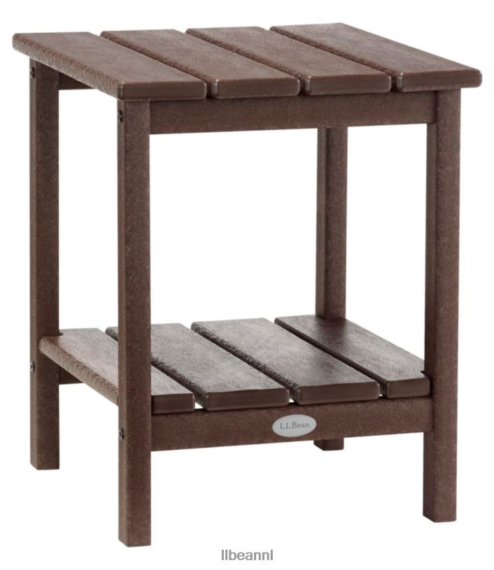 L.L.Bean unisex vierkante bijzettafel voor alle weersomstandigheden mahonie achtertuin en terras VT0646811 - Image 1