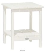 L.L.Bean unisex vierkante bijzettafel voor alle weersomstandigheden wit achtertuin en terras VT0647258