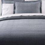 L.L.Bean unisex vintage matelasse dekbed blauwe chambray beddengoed VT0647321