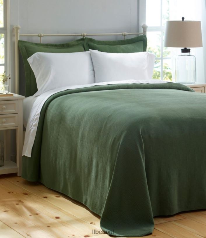 L.L.Bean unisex vintage matelasse sprei atlantisch blauw beddengoed VT0646262 - Image 4