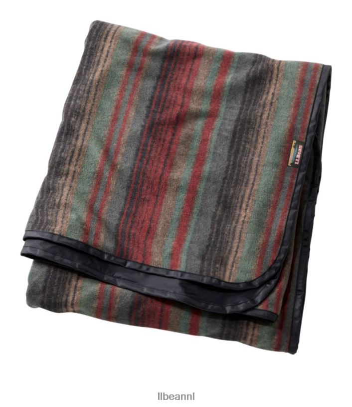 l_l_bean_unisex_waterdichte_buitendekenprint_roodbruine_dekenstreep_accessoires_voor_buiten_vt0641438.jpg L.L.Bean unisex waterdichte buitendekenprint roodbruine dekenstreep accessoires voor buiten VT0641438 - Image 1