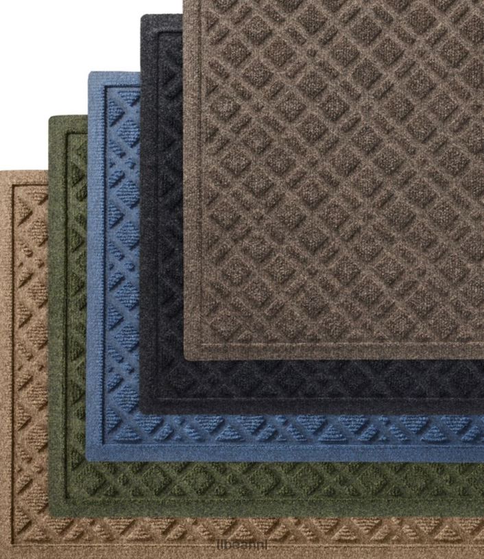 L.L.Bean unisex zwaargewicht gerecyclede waterhog mat runner plaid khaki huis goederen VT0644435 - Image 4