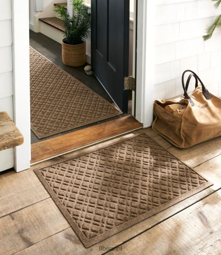 L.L.Bean unisex zwaargewicht gerecyclede waterhog mat runner plaid khaki huis goederen VT0644435 - Image 6