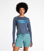 L.L.Bean vrouwen alledaags sunsmart-T-shirt nautische marine katahdin kleding VT064484 - Image 2