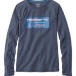 L.L.Bean vrouwen alledaags sunsmart-T-shirt nautische marine katahdin kleding VT064484