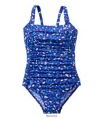 L.L.Bean vrouwen beansport zwemkleding klassieke blauwgroen blauwe penseelstreken kleding VT0644777 - Image 3