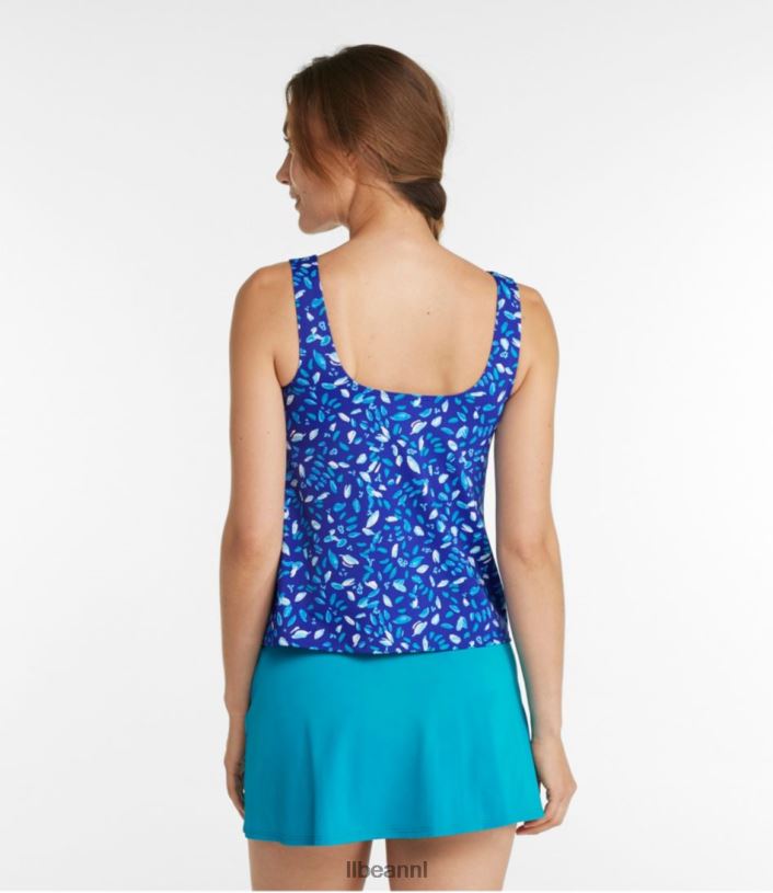 L.L.Bean vrouwen beansport zwemkleding klassieke blauwgroen blauwe penseelstreken kleding VT0646442 - Image 2