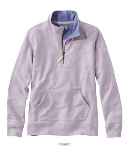 L.L.Bean vrouwen biologisch katoenen sweatshirt lila mist kleding VT0644798