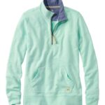 L.L.Bean vrouwen biologisch katoenen sweatshirt nautisch aqua kleding VT064313