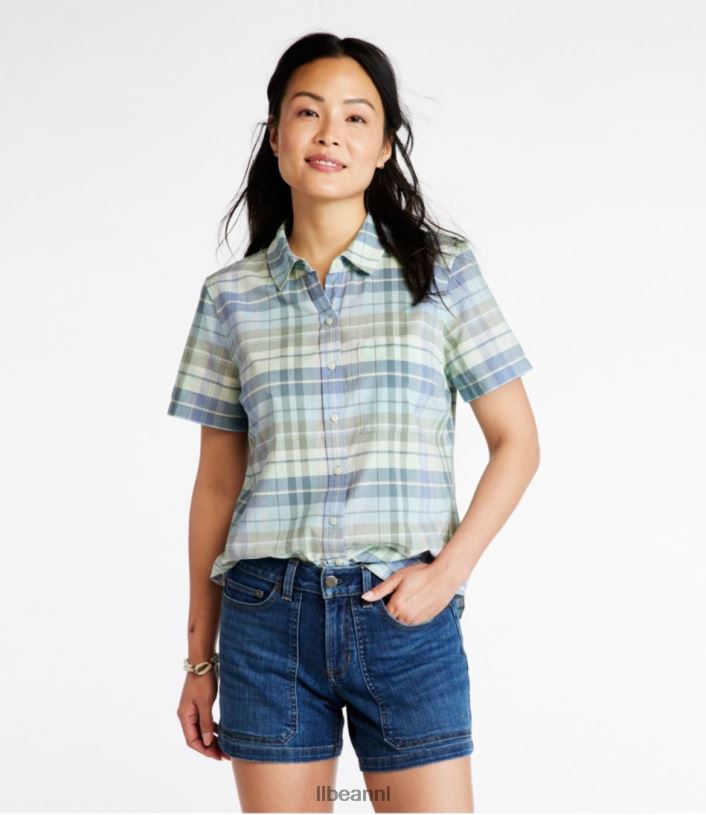 L.L.Bean vrouwen biologisch klassiek katoenen overhemd vervaagde jade kleding VT0643496 - Image 2
