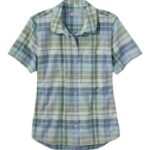 L.L.Bean vrouwen biologisch klassiek katoenen overhemd vervaagde jade kleding VT0643496