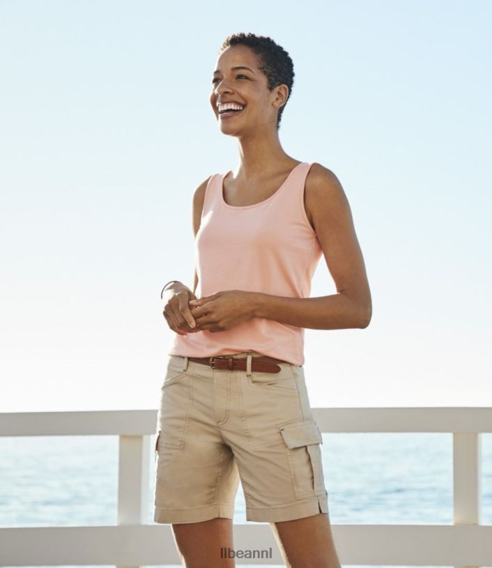 L.L.Bean vrouwen cargoshort van stretchcanvas graniet kleding VT0643091 - Image 6