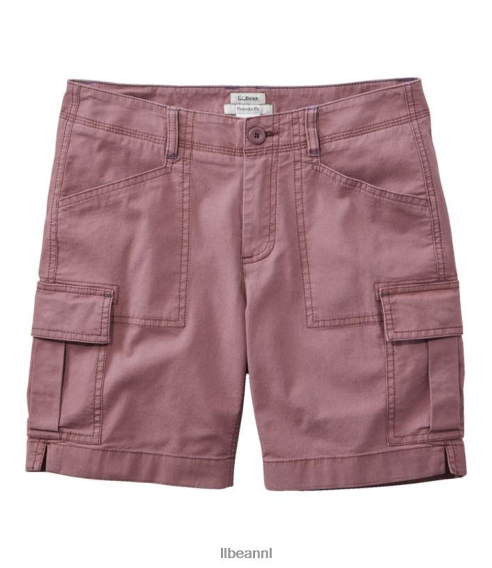 L.L.Bean vrouwen cargoshort van stretchcanvas roze taupe kleding VT0645752 - Image 1