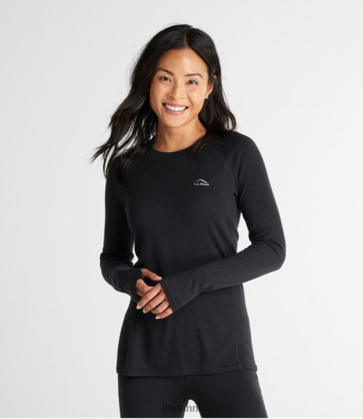 L.L.Bean vrouwen cresta middengewicht 250 crewtop donkerzwart kleding VT064721 - Image 2