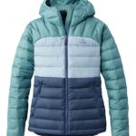 L.L.Bean vrouwen donsjack met capuchon vintage indigo/mineraalblauw bovenkleding VT0646046