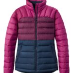 L.L.Bean vrouwen donsjack nautisch marine/suikerpruim bovenkleding VT0645125