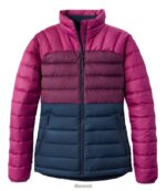 L.L.Bean vrouwen donsjack nautisch marine/suikerpruim bovenkleding VT0645125