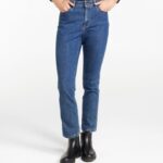 L.L.Bean vrouwen enkel-jeans met echte vorm steengewassen kleding VT064469
