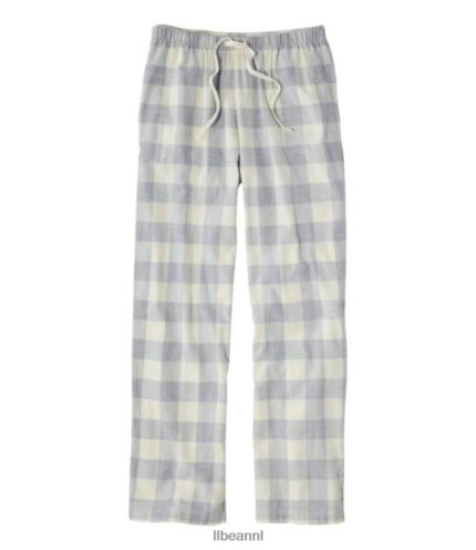 L.L.Bean vrouwen flanellen slaapbroekje lichtgrijze heide kleding VT0646976