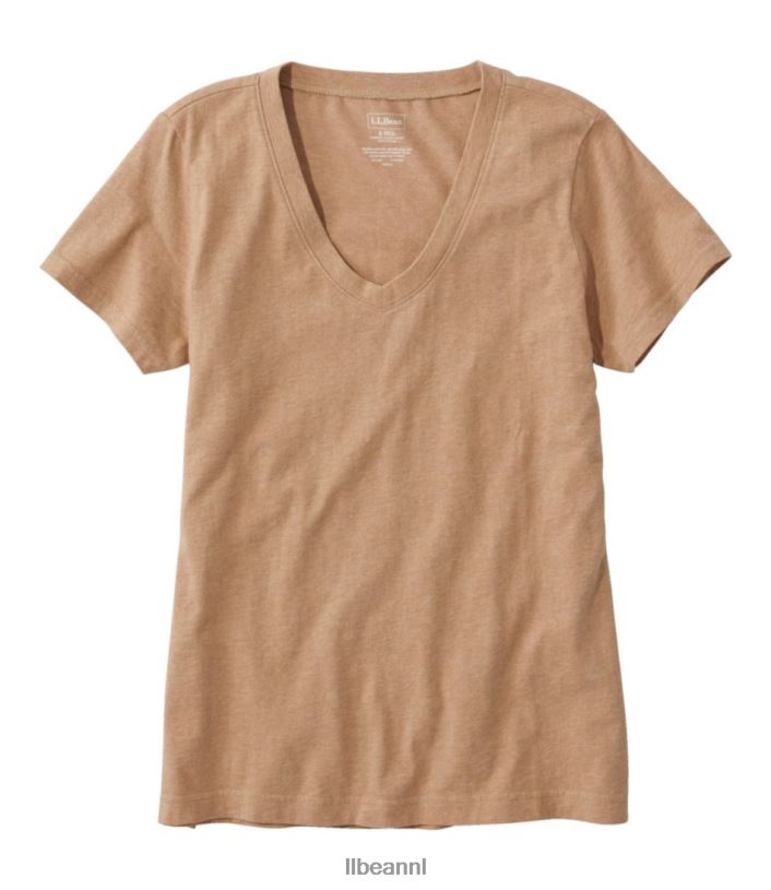 l_l_bean_vrouwen_gewassen_katoenen_t_shirt_gerst_heide_kleding_vt0647186.jpg L.L.Bean vrouwen gewassen katoenen t-shirt gerst heide kleding VT0647186 - Image 1