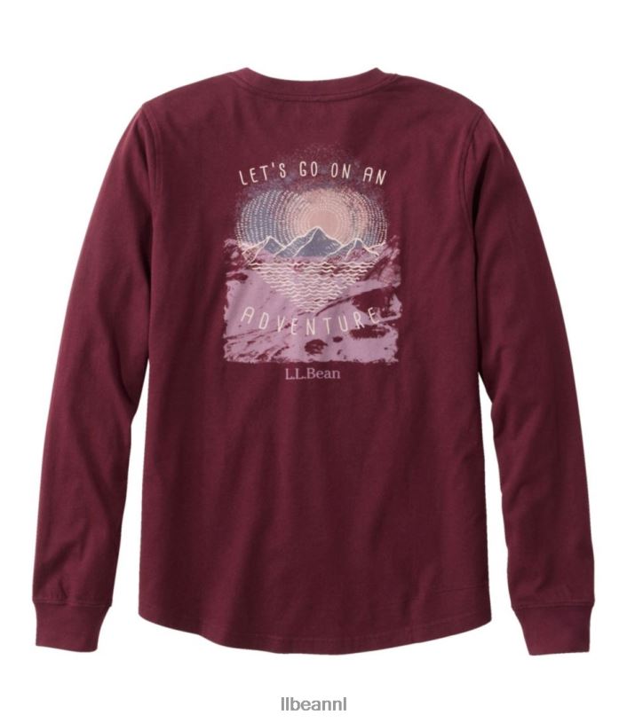 L.L.Bean vrouwen gewassen katoenen T-shirt met zak Rangeley Blue Mountain schilderachtig kleding VT0647300 - Image 7
