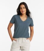 L.L.Bean vrouwen gewassen katoenen t-shirt rangeley blauw kleding VT064229 - Image 2
