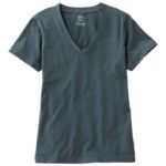 L.L.Bean vrouwen gewassen katoenen t-shirt rangeley blauw kleding VT064229