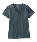 L.L.Bean vrouwen gewassen katoenen t-shirt rangeley blauw kleding VT064229