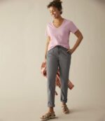 L.L.Bean vrouwen gewassen katoenen t-shirt rangeley blauw kleding VT064229 - Image 4