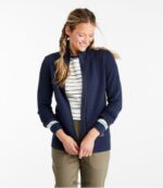 L.L.Bean vrouwen gewatteerd sweatshirt met volledige ritssluiting klassieke marine kleding VT0646406 - Image 2