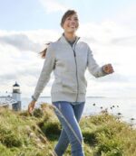 L.L.Bean vrouwen gewatteerd sweatshirt met volledige ritssluiting klassieke marine kleding VT0646406 - Image 5