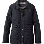 L.L.Bean vrouwen gewatteerde rijjas zwart bovenkleding VT0646028