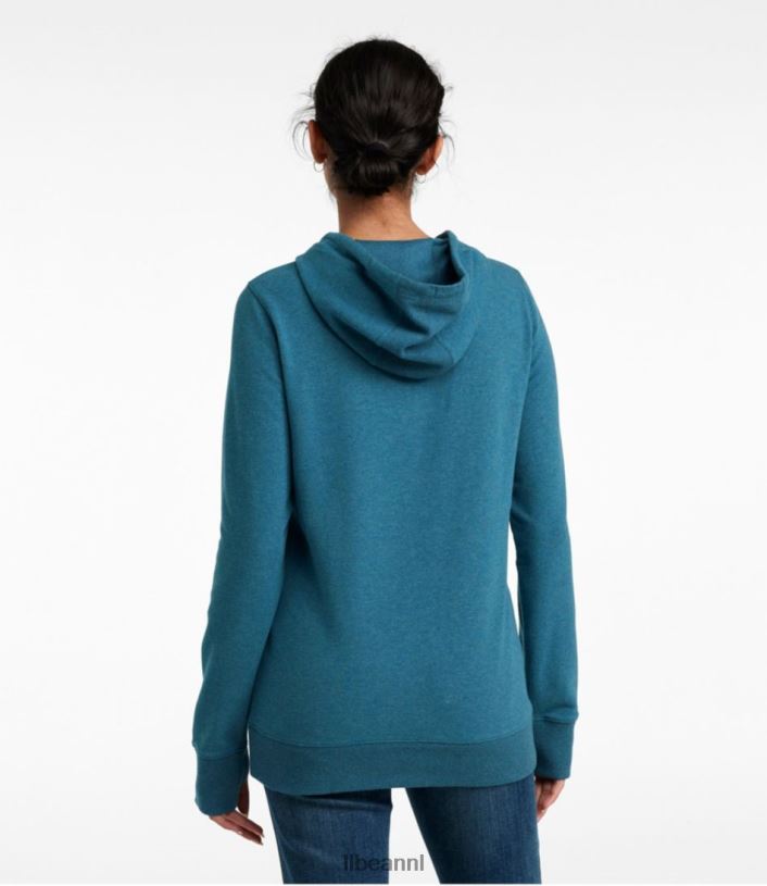 L.L.Bean vrouwen gezellige kamphoodie kleurenbalken met diepe havenheide kleding VT0646991 - Image 3