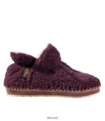 L.L.Bean vrouwen gezellige pantoffels donkere pruim schoenen VT0641000