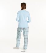 L.L.Bean vrouwen gezellige pyjamaset helder marineblauw/zeedennen plaid kleding VT0643004 - Image 3