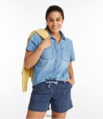 L.L.Bean vrouwen Heritage gewassen lichtgewicht denim overhemd middelmatige indigo kleding VT0643490 - Image 2