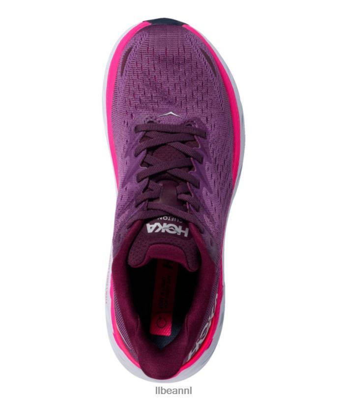 L.L.Bean vrouwen hoka clifton 8 hardloopschoenen druivenwijn/bessenbes schoenen VT0641069 - Image 4