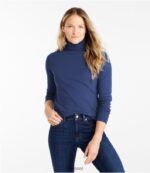 L.L.Bean vrouwen in elkaar grijpende coltrui diep aqua kleding VT0646451 - Image 2