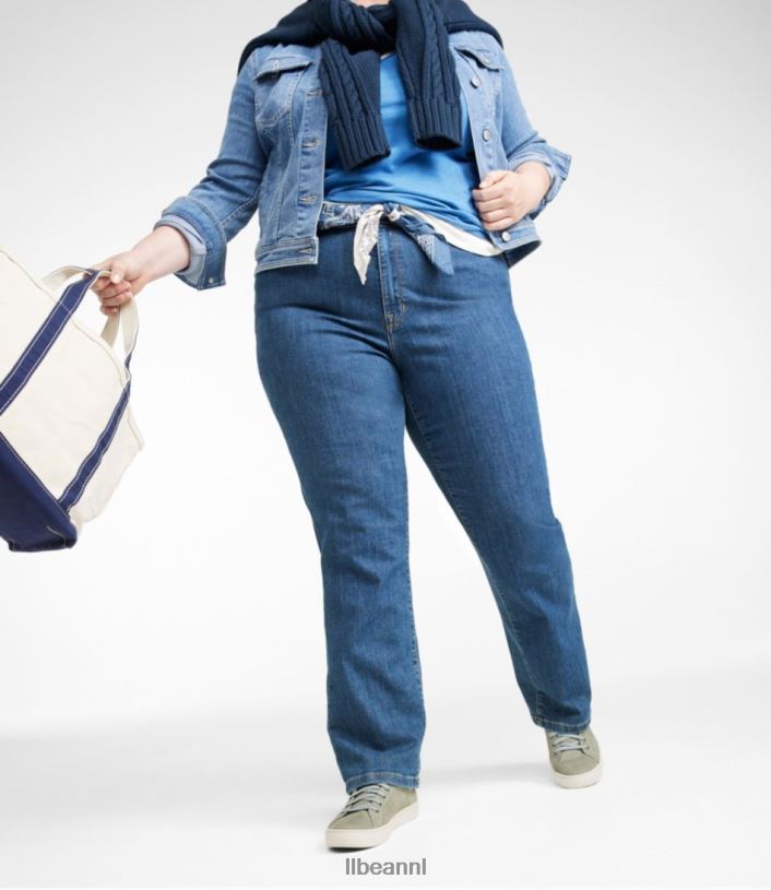 L.L.Bean vrouwen jeans met echte vorm vervaagd zwart kleding VT0645695 - Image 5