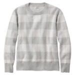 L.L.Bean vrouwen katoen/kasjmier trui grijze heide buffel kleding VT064142