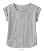 L.L.Bean vrouwen kenmerkend Rangeley katoenen T-shirt grijze heide kleding VT0642974