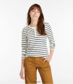L.L.Bean vrouwen kenmerkend Rangeley katoenen T-shirt grijze heide kleding VT0643517 - Image 2