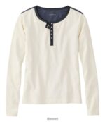 L.L.Bean vrouwen kenmerkend Rangeley katoenen T-shirt zeildoek kleding VT0646001