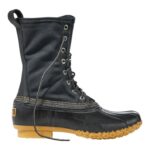 L.L.Bean vrouwen kenmerkende jachtschoen van gewaxt canvas zwart schoenen VT0641195
