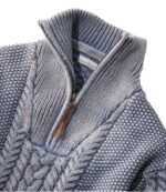 L.L.Bean vrouwen kenmerkende katoenen visserstrui atlantisch blauw gewassen kleding VT0643457 - Image 4