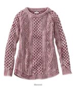 L.L.Bean vrouwen kenmerkende katoenen visserstuniektrui diepe haven gewassen kleding VT0644978